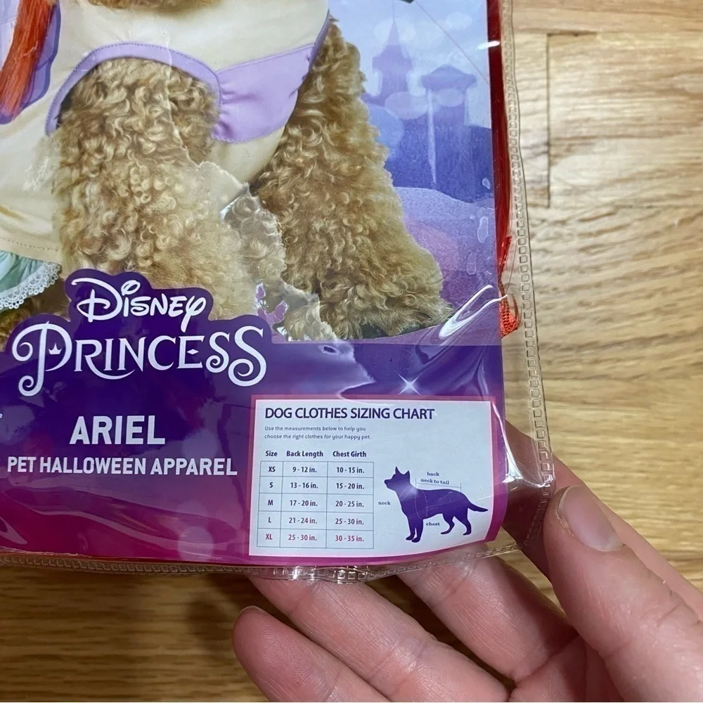 Disney Ariel Dog Costume NEW Little Mermaid Small Halloween Princess Red Green